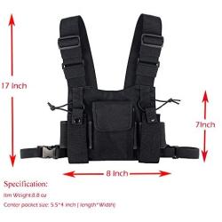 Clape Radio Chest Harness Trdio Universal Hands Free Walkie Talkies Accessories Front Pack Pouch Holster Vest Rig for Two Way Radio Walkie Talkie