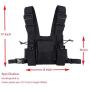 Clape Radio Chest Harness Trdio Universal Hands Free Walkie Talkies Accessories Front Pack Pouch Holster Vest Rig for Two Way Radio Walkie Talkie