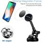 Amoner Magnetic Phone Car Mount, Universal Phone Holder for Car Dashboard Windshield, One Hand Operation, Compatible with iPhone 11pro 11 X Xs 9, Samsung S10+ 10 S9+ 9 and More Smartphone