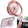 Phone Ring Holder Finger Kickstand - FITFORT 360° Rotation Metal Ring Grip for Magnetic Car Mount Compatible with All Smartphone-Rose Gold