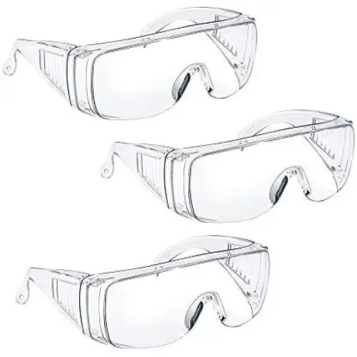 Safety Glasses Over Glasses Goggles Protective Eyewear for Work - Anti Fog Shooting Glasses Eye Protection with Clear Vision,Scratch & UV Resistant Safety Glasses for Men Women Lab Clear 3 Pack Safety Glasses Over Glasses Goggles Protective Eyewear for Work - Anti Fog Shooting Glasses Eye Protection with Clear Vision,Scratch & UV Resistant Safety Glasses for Men Women Lab Clear 3 Pack