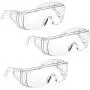 Safety Glasses Over Glasses Goggles Protective Eyewear for Work - Anti Fog Shooting Glasses Eye Protection with Clear Vision,Scratch & UV Resistant Safety Glasses for Men Women Lab Clear 3 Pack Safety Glasses Over Glasses Goggles Protective Eyewear for Work - Anti Fog Shooting Glasses Eye Protection with Clear Vision,Scratch & UV Resistant Safety Glasses for Men Women Lab Clear 3 Pack