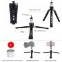 Cayer AF34 Professional Video Monopod Kit 71 inch Aluminum Telescopic Camera Monopod with Pan Tilt Fluid Head and 3-Leg Tripod Base for DSLR Video Cameras Camcorders, Plus 1 Extra Sliding Plate