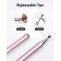 Stylus Pen LIBERRWAY Disc Stylus Fiber Stylus with Magnetically Attached Cap, Fits for Universal Touch Screens, Rosegold