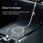 Magnetic Absorption Nano Data Cable, Super Organized Charging Cables Self Winding USB Charger Cord 360 Degree Streamer Data Cables Retractable Fast Charging Compatible with All i-Products (0.9M/3FT)
