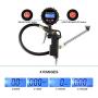 CZC AUTO Digital Tire Inflator Pressure Gauge, LED Display Tyre Deflator Gage with Dual Head Chuck Rubber Hose MNPT Fitting, Compatible with Air Pump Compressor for Truck Bus RV Car Motorcycle Bike