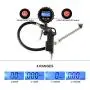 CZC AUTO Digital Tire Inflator Pressure Gauge, LED Display Tyre Deflator Gage with Dual Head Chuck Rubber Hose MNPT Fitting, Compatible with Air Pump Compressor for Truck Bus RV Car Motorcycle Bike
