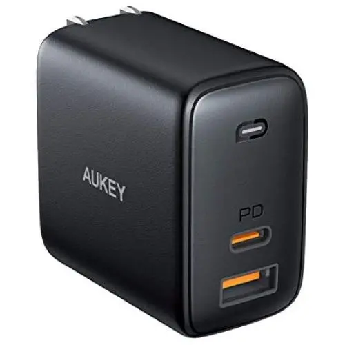 USB C Charger AUKEY Omnia 65W Fast Charger (Dual Port USB C PD 3.0 Plus USB A) with GaNFast Technology and Dynamic Detect PD Charger Wall Charger for iPhone 11 Pro Max, Google Pixel 3 XL, LG, Samsung USB C Charger AUKEY Omnia 65W Fast Charger (Dual Port USB C PD 3.0 Plus USB A) with GaNFast Technology and Dynamic Detect PD Charger Wall Charger for iPhone 11 Pro Max, Google Pixel 3 XL, LG, Samsung