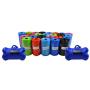 Downtown Pet Supply Dog Pet Waste Poop Bags with 2 Leash Clips and Dispensers (Bags: 520, 740, 1000, or 2200, Colors: Rainbow, Rainbow with Paw Prints, Blue, Black, Black Paw Prints, Pink, Purple)