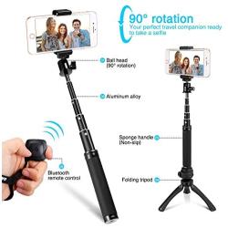 Fotopro 28" Selfie Stick Tripod with Bluetooth Remote Cliker, Phone Tripod Mount, Removable Mini Tripod, for Android Smartphone iPhone X 7 Plus, Samsung Galaxy S9 Note 8, Huawei P20, Best Travel Gifts