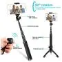 Fotopro 28" Selfie Stick Tripod with Bluetooth Remote Cliker, Phone Tripod Mount, Removable Mini Tripod, for Android Smartphone iPhone X 7 Plus, Samsung Galaxy S9 Note 8, Huawei P20, Best Travel Gifts