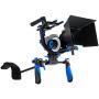 Morros DSLR Rig Movie Kit Shoulder Mount Rig + Follow Focus + Matte Box + Adjust Platform+ C Shape Support Cage +Top Handle for All DSLR Cameras and Video Camcorders