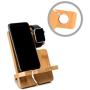 JACKCUBE Design Bamboo Charger Dock Stand Multi Device Charging Station Organizer Holder for Smartphone Cellphone Mobile Phone – :MK243A