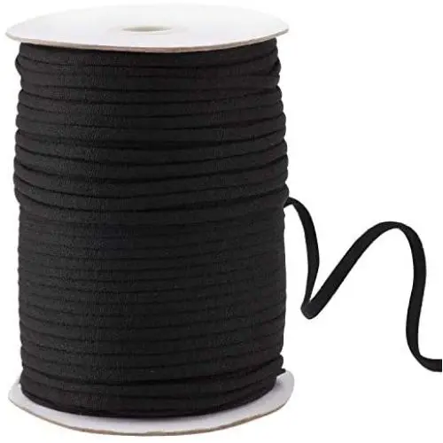 145 Yard 1/4 Inch Wide Black Elastic String Cord Bands Rope for Sewing Crafts DIY Mask (1/4 Inch 145 Yards) 145 Yard 1/4 Inch Wide Black Elastic String Cord Bands Rope for Sewing Crafts DIY Mask (1/4 Inch 145 Yards)