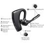TOKSEL Bluetooth Earpiece V5.0 with Dual Mic Noise Cancelling Bluetooth Headset for Cell Phones, 8Hrs Talktime, Mute Button, Hands-Free Earphones Compatible iPhone Android Driving/Business/Office