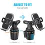 Cup Holder Phone Mount, WixGear Car Cup Holder Phone Mount Adjustable Automobile Cup Holder Smart Phone Cradle Car Mount