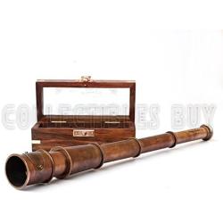 Vintage 1915 Retro Sailor Marine Telescope Copper Antique Royal Navy Gift Item