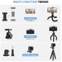 Phone Tripod, Torjim 2020 Version Mini Cell Phone Tripod with Bluetooth Remote Control & Phone Holder, 360°Rotation Flexible Travel Tripod for Smartphone, SLR Camera, Gopro