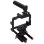 Acouto Camera Cage, Camera Cage Kit Aluminum Alloy Corrosion Resistant Camera Cage Stabilizer with Top Handle Follow Focus Rods for Sony A7II A7RII A7SII