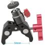 CAMVATE Super Clamp Articulated Mini Ball Head Mount with1/4-20 Screw for DSLR Camera DIY Accessories(Red)