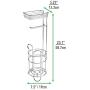 mDesign Freestanding Metal Wire Toilet Paper Roll Holder Stand and Dispenser with Storage Shelf for Cell, Mobile Phone - Bathroom Storage Organization - Holds 3 Mega Rolls - Chrome
