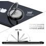 Phone Ring Holder Finger Kickstand - FITFORT 360° Rotation Metal Ring Grip for Magnetic Car Mount Compatible with All Smartphone-Gun Black