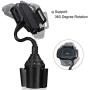 MOTOBA Gooseneck Cup Holder Phone Mount, Adjustable Car Phone Cup Holder for iPhone 11 Pro/XR/XS Max/X/8/7 Plus/6s/Samsung S10+/Note 9/S8 Plus/S7 Edge (Black)