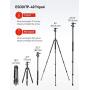 ESDDI Camera Tripod, DSLR Tripod with 360° Ball Head, 64" Aluminum Tripod with Monopod 1/4" Quick Release Plate and Phone Holder for Vlog,Travel and Work