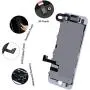 BeeFix Screen Replacement for iPhone 7 White, 4.7" LCD Display and 3D Touch Digitizer Full Assembly, with Proximity Sensor,Front Facing Camera,Earpiece Speaker and Repair Tools,for A1660, A1778, A1779