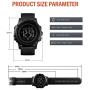 Mens Digital Sports Watch Large Face Waterproof Wrist Watches for Men with Stopwatch Alarm LED Back Light