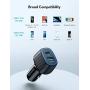 USB C Car Charger, RAVPower 48W 2-Port Type C Car Adapter with 30W Power Delivery & 18W Qc 3.0 Compatible with iPhone 11 Pro Max, iPad Pro, MacBook Air, Galaxy S10+ S9+ S8+ and More