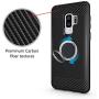 Samsung Galaxy S9 Plus Cell Phone Case with Friendly Tempered Glass Screen Protector Accessories Magnetic Ring Holder Stand Kickstand Protective Cover for Glaxay S9plus S9+ 9S Edge S 9 9plus Women Men