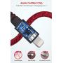 iPhone Charger Cable 10ft, CABEPOW 10 Foot Premium Nylon Lightning Cable [2-Pack], Data Sync Fast Red iPhone Charging Cord Compatible with iPhone11/ Xs/Xs Max/XR/X/8/8 Plus/7 (Not Apple MFi Certified)