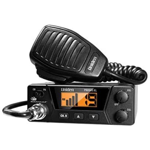 Uniden PRO505XL 40-Channel CB Radio. Pro-Series, Compact Design. Public Address (PA) Function. Instant Emergency Channel 9, External Speaker Jack, Large Easy to Read Display. - Black