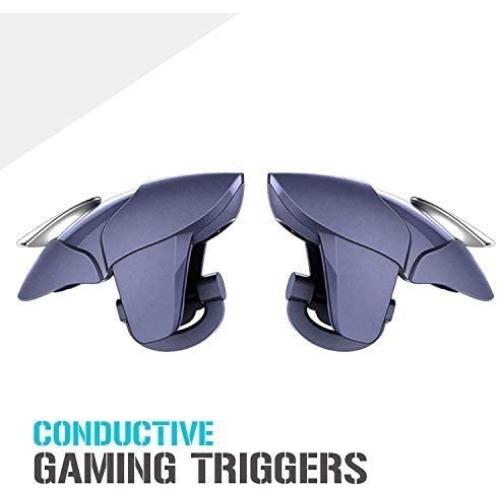 BOKA Shark Shape Pubg Triggers Cum Gamepad Joystick Compatible with All Smartphones - (Blue)