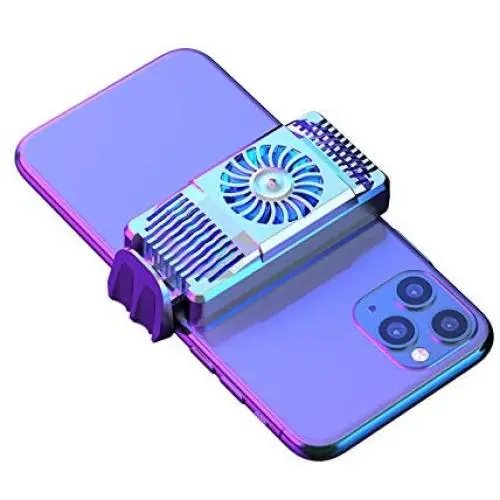 Cell Phone Cooler for iPhone Semiconductor Heatsink Phone Radiator for Android Phones 4-6.7 inch Play Games Lives Watch Videos (Black)