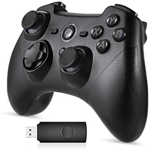 EasySMX Wireless Game Joystick Controller, 2.4G Wireless Gamepad Joystick PC, Dual Vibration, 8 Hours of Playing for PC/Android Phones, Tablets, TV Box