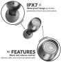 LYPERTEK TEVI - True Wireless Earbuds, Bluetooth 5.0 Stereo Hi-Fi Sound Wireless Earphones, IPX7 Waterproof, Upto 70 Hours Playtime, in-Ear Bluetooth Earphones with Charging Case