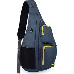 WANDF Sling Bag One Strap Backpack Travel Crossbody Backpack Water-Resistant