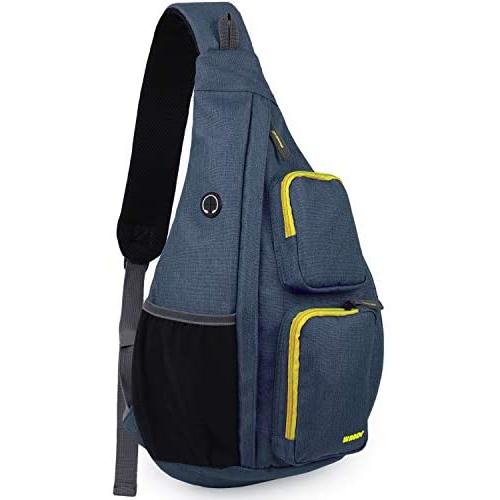 WANDF Sling Bag One Strap Backpack Travel Crossbody Backpack Water-Resistant
