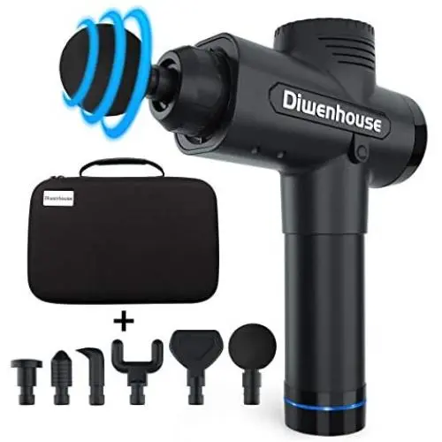 Diwenhouse Massage Gun - Deep Tissue Muscle Percussion Massager for Athletes, 20 Speed Handheld Electric Massage with 6 Replaceable Massage Heads Super Quiet Diwenhouse Massage Gun - Deep Tissue Muscle Percussion Massager for Athletes, 20 Speed Handheld Electric Massage with 6 Replaceable Massage Heads Super Quiet