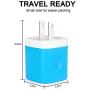 Wall Charger, Sicodo 3-Pack Dual Port USB Home Travel Wall Charger Plug Compatible with iPhone X,8,7 Plus,6 Plus, 6s Plus, Tablet, Samsung Galaxy S10,S10+,S9,S8, S7, S6 Edge, HTC, LG, Sony, and More