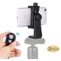 Phone Tripod Mount Adapter, 2 Packs with Phone Camera Remote Controller, Phone Clip Holder Compatible with iPhone Samsung HTC LG Huawei Google Smartphones Selfie Vlog Livestreaming TIK Tok