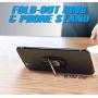 Ultra 360 Phone Mount and Stand by PeekOfUnique, 3-in-1 Design, Car Mount, Fold Out Kickstand, Phone Holder Grip Ring - Official Product (Black)