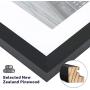 ONE WALL Tempered Glass 1PCS 8x8 Picture Frame with Mats for 5x5, 4x4 Photo, Black Wood Frame for Wall and Tabletop - Mounting Hardware Included