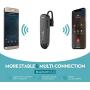 YW YUWISS Bluetooth Headset 24Hrs Playtime Wireless Cell Phones Earpiece V5.0 with Mic Noise Canceling Hands Free Car Driving Headphones Compatible with iPhone Android All Smart Cell Phone (Black)