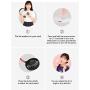 Portable Sports Neck Fan,USB Rechargeable 2000mAh Hands-Free Mini Fan, Pocket Fan, Travel Fan, Earphone Design Mini USB Fan,Wearable Necklance Fan with LED Double Wind Head (Blue)