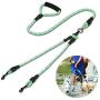 POLARHAWK Dual Dog Leash, Green Double Dog Walking & Trainning Leash with Comfortable Padded Handle