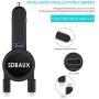 SDBAUX Car Charger,Quick Charge 3.1A/15W with 2.3ft Dual Retractable Cable,Compatible/Replacement for iPad iPod Phone 11 XS Max XR X 8 7 6 Plus 5s,1 USB Port for Samsung Galaxy LG Google Pixel & More