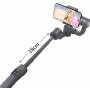 FY FEIYUTECH Feiyu Vimble 2 Stable Selfie Stick Travel Gimbal Handheld Stabilizer Built-In Extender for Smartphone Like iPhone X 8 Plus 7 6 SE Samsung Galaxy S9+ S9 S8+ S8 Note 8 S7 S6 Q2 edge Grey